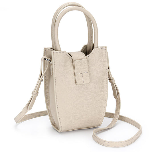 Structured Dual Handle Phone Bag - Mini Crossbody Leather Bag 2025