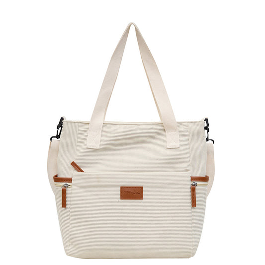 Women's Casual Corduroy Tote Bag - Casual Shoulder Bag Fashion 2025